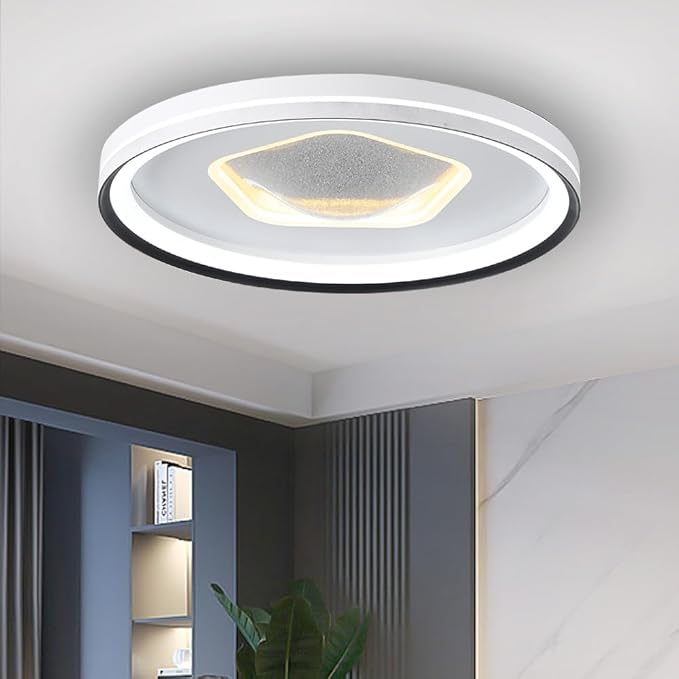 20 Inch Square LED Ceiling Light Panel, 6000LM Bright Flush Mount Fixture for Garage, Workshop, Laundry Room – Durable Metal Frame, No Humming, Energy Saving, Easy to Mount (Star)
