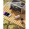Litheli Portable Power Station B600, 594Wh Solar Generator, 600W AC Output, 100W USB-C PD, Wireless Charging, for Camping & Motorhomes