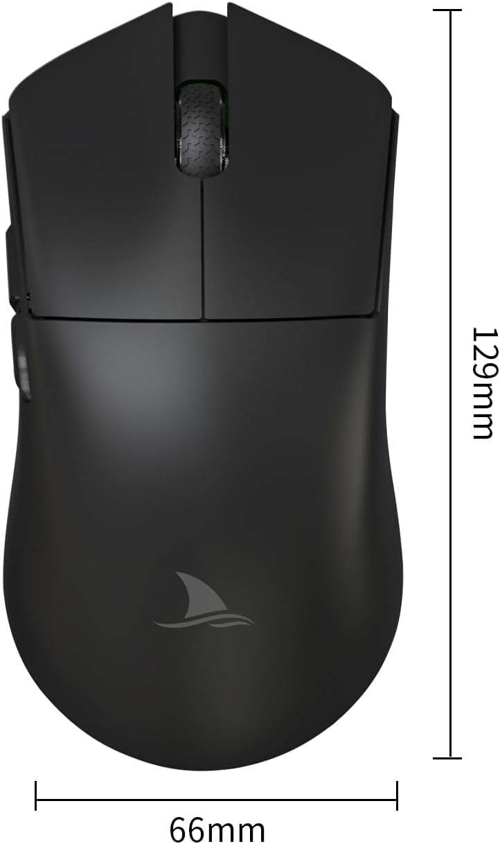 Darmoshark M3 Wireless Gaming Mouse,Tri-Mode 2.4G/USB-C/Bluetooth Mouse Up to 26000DPI,PAW3395 optical sensor Lightweight 58g,5 programmable button 500MAh Battery Life,Computer Mouse for Laptop,PC,Mac