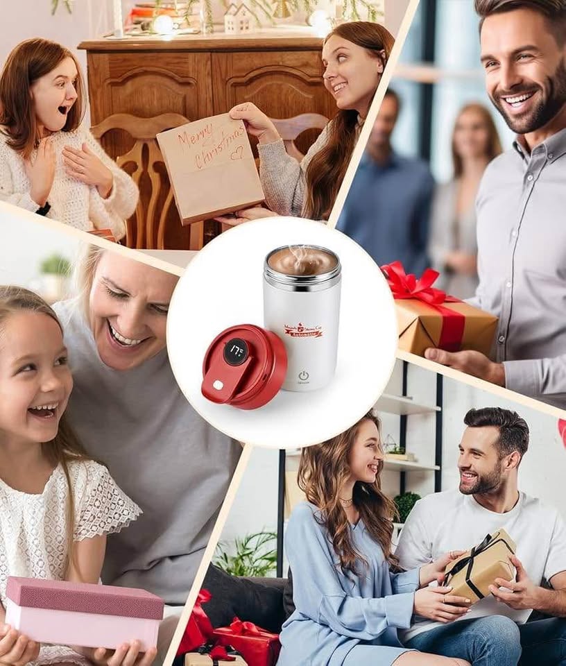 自搅拌咖啡杯,316不锈钢便携式无线电动咖啡杯