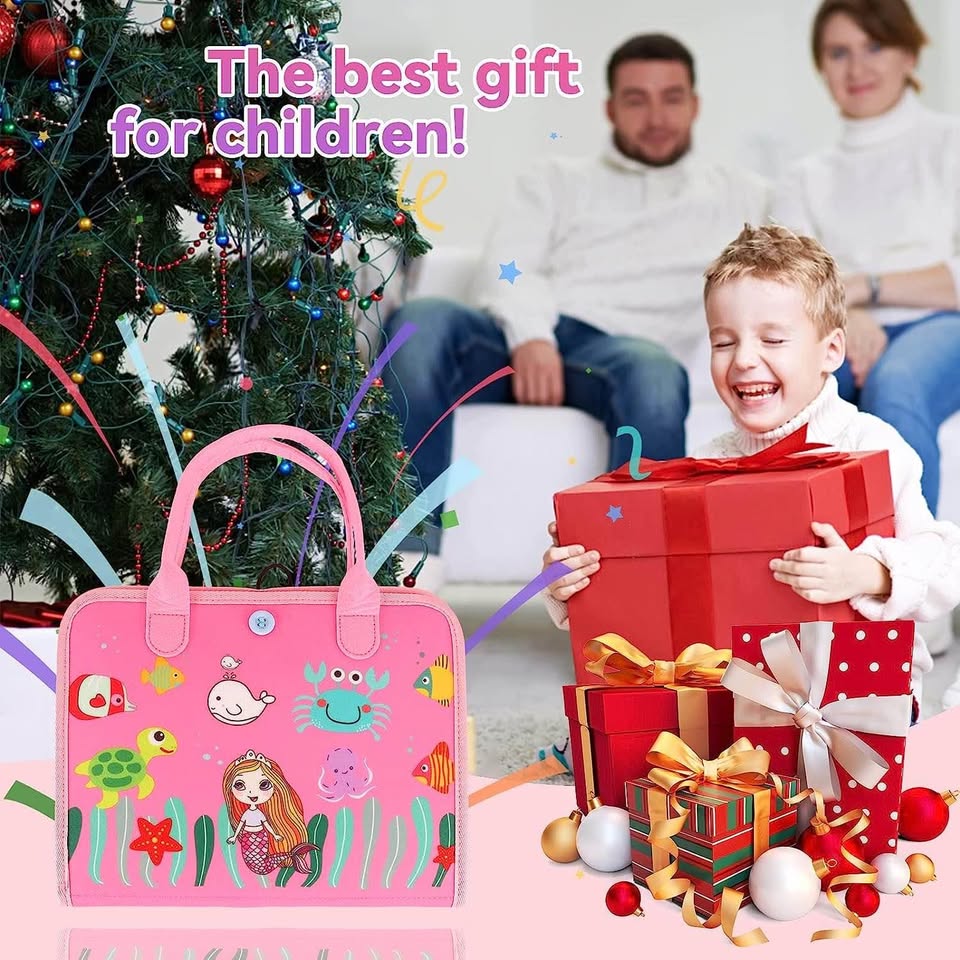 Toddlers Busy Board, Montessori Toys for 1-4 Year Old Boys Girls Kids Fine Motor Skills and Learning