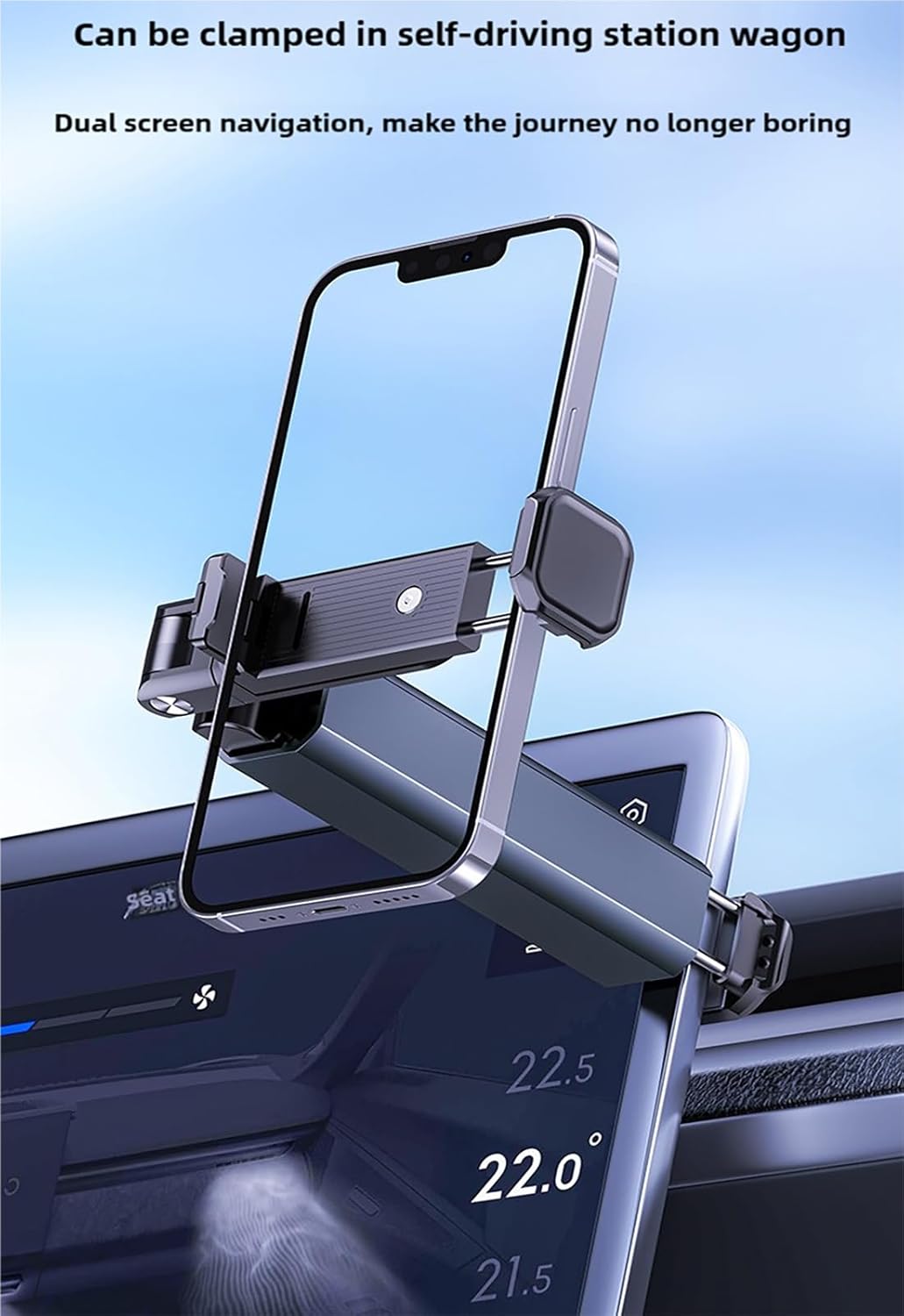 Airplane Phone Holder Mount - Portable Foldable Travel Essentials with 360 Degree Rotation Cell Phone Stand for Desk,Bed,Plane Travel, Treadmill