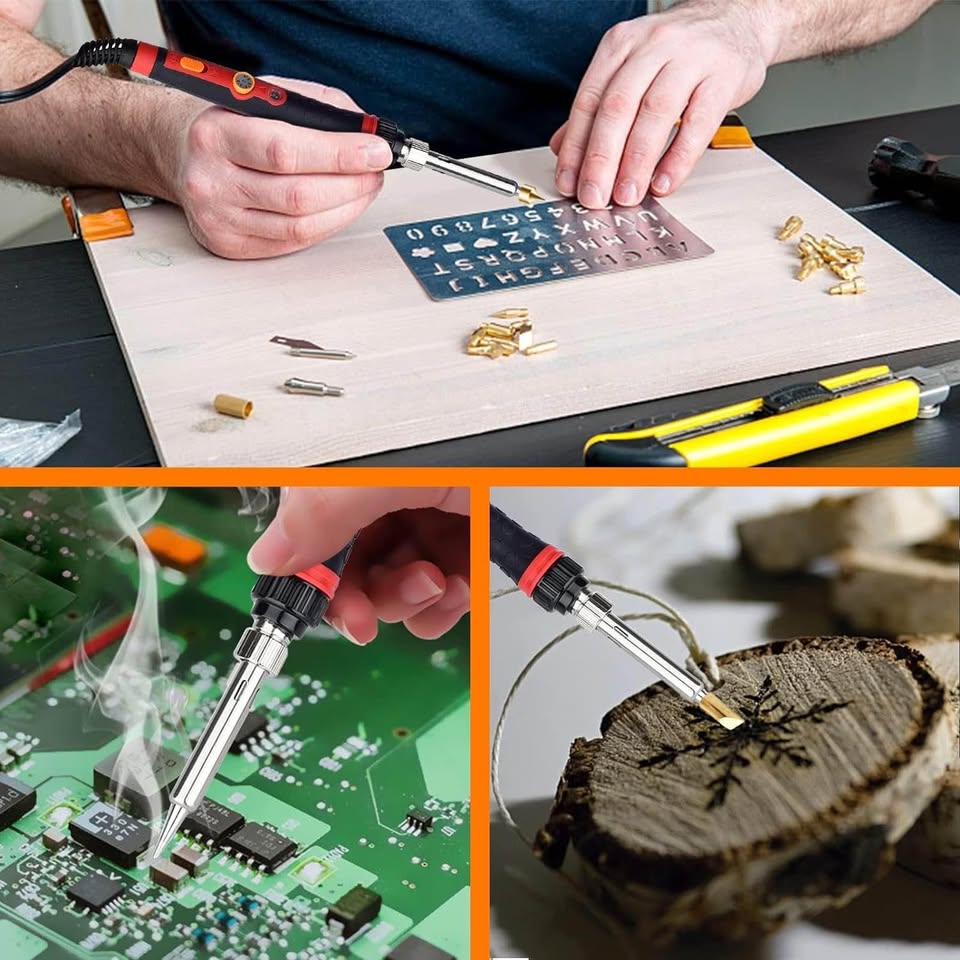 New ❤️ 117pcs Wood Burning Kit with Adjustable Temperature from 200~450 ℃ for Embossing, Carving and