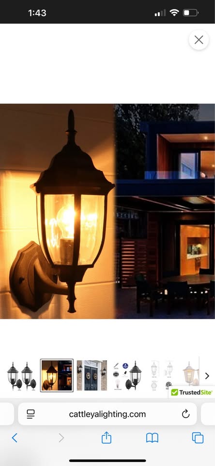 2 packs 1-Light Black Die-cast Aluminum Outdoor Wall Lantern Sconce (2-Pack)