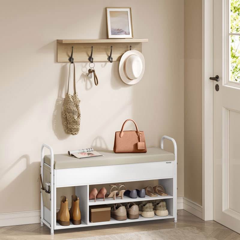 Brand new sealed 8 Pair Shoe Storage Bench with Hidden Storage