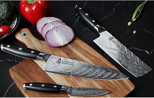 TUO Vegetable Meat Cleaver Knife - 7 inch Chinese Chef's Knife High Carbon Stainless Steel - Kitchen Knife with G10 Full Tang Handle - Black Hawk-S Japanese Cleaver Knives Including Gift Box