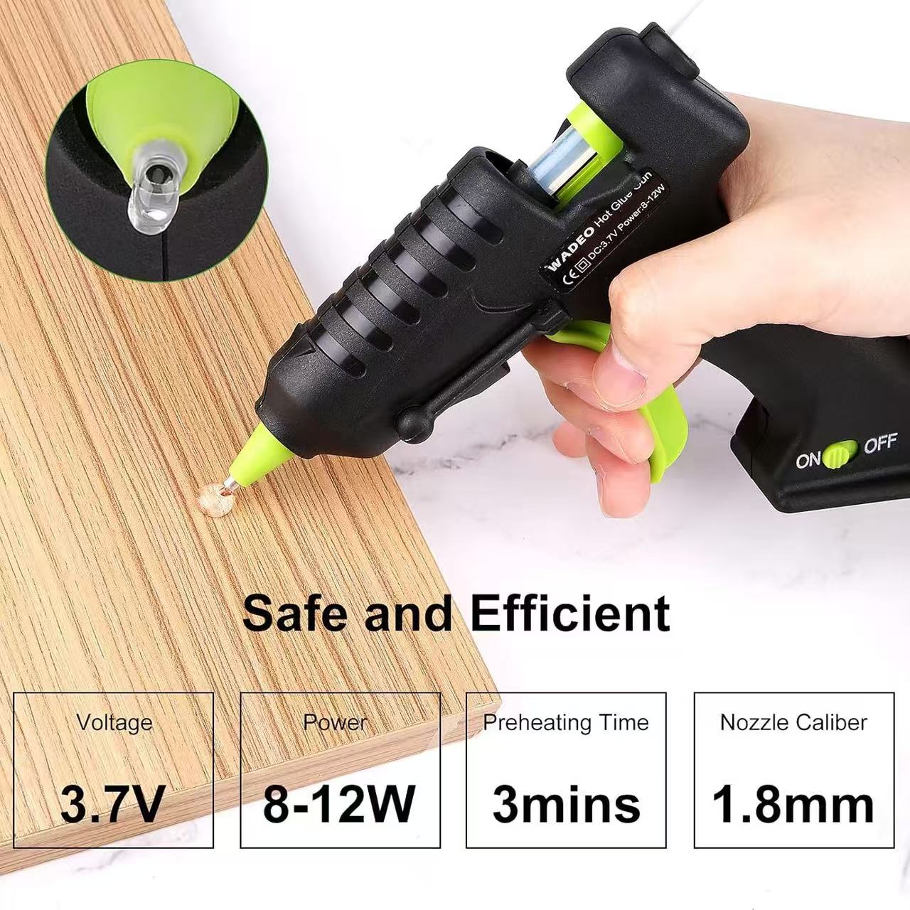 USB Rechargeable Mini Cordless Glue Gun Set (Includes 30 Glue Sticks)