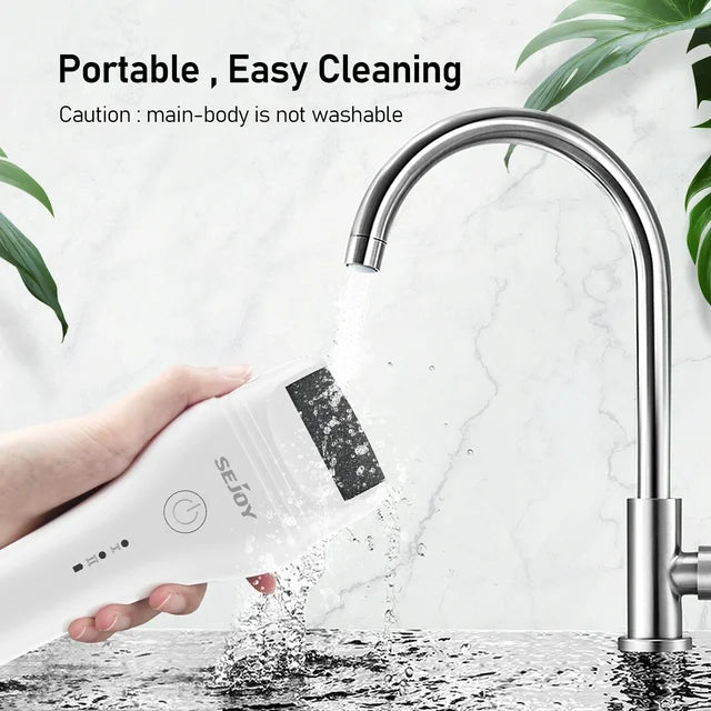 Sejoy电动足部去茧器，可充电，3个磨头，便携式防水电子足锉修脚工具