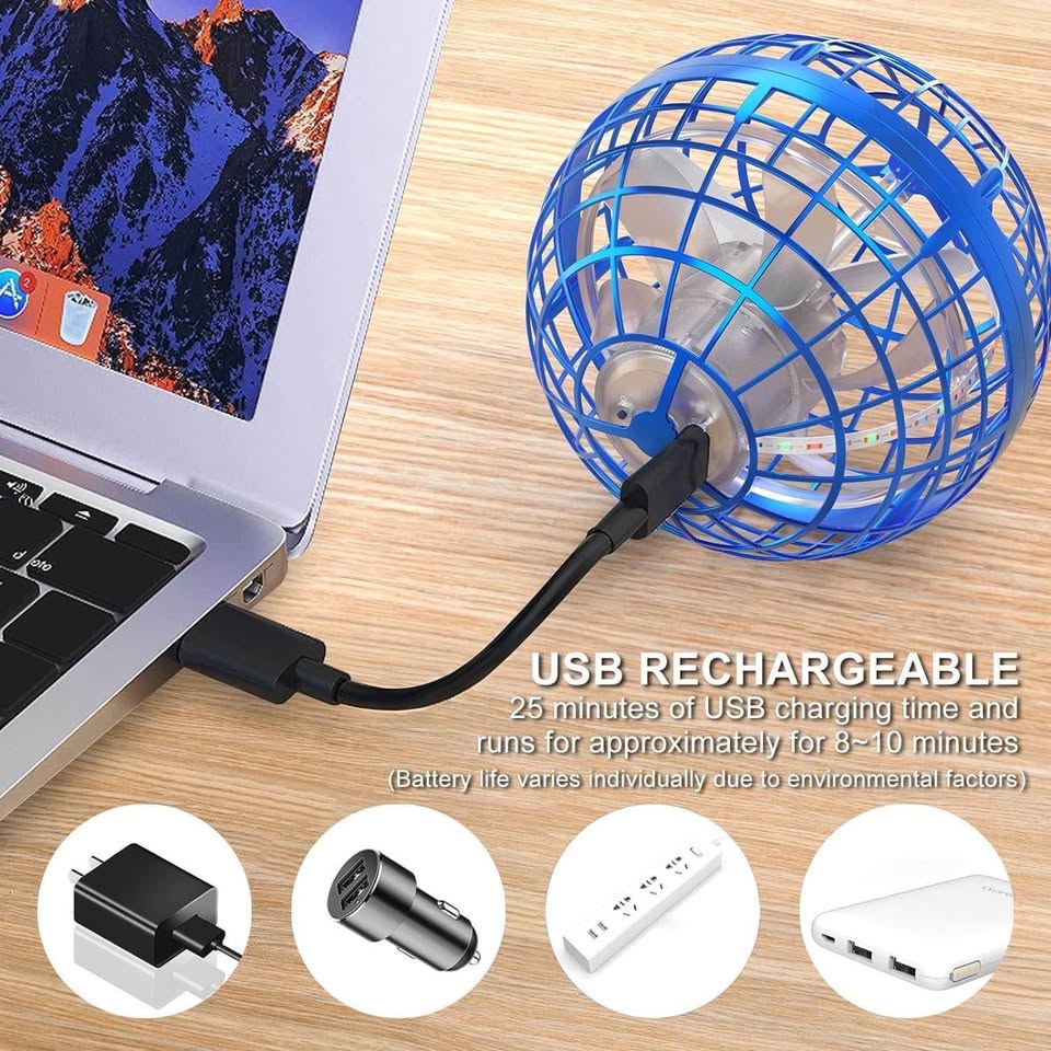 飞行球玩具 翱翔悬浮指尖陀螺 手控迷你无人机 宇宙地球仪 旋转 儿童成人户外飞行玩具 生日礼物 酷炫好物 适合6-10岁男孩女孩 品牌：Tikduck