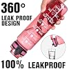 OLDLEY Water Bottle 32oz, Motivational Sports Water Bottle with Time Marker, BPA Free Tritan, Leakproof Wide Mouth, for Gym Office Outdoors