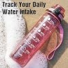 OLDLEY Water Bottle 32oz, Motivational Sports Water Bottle with Time Marker, BPA Free Tritan, Leakproof Wide Mouth, for Gym Office Outdoors