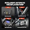 Litheli Cordless Air Compressor, 20V Portable Tire Inflator, 150 PSI, Auto Shut-Off, LED Light, 3 Nozzle Adapters, with 2.0Ah Battery