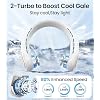 Neck Fan, Hands Free Bladeless Portable Neck Fan, 4000mAh USB Rechargeable, 3 Speed Personal Cooling Fan with 360° Airflow