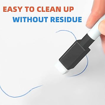 JEFURE 25Pcs Black Magnetic Dry Erase Markers with Eraser Cap, White Board Mini Dry erase Markers Bulk, Fine Point Tip Student White Board Markers for Teachers Office School Supplies