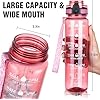 OLDLEY Water Bottle 32oz, Motivational Sports Water Bottle with Time Marker, BPA Free Tritan, Leakproof Wide Mouth, for Gym Office Outdoors