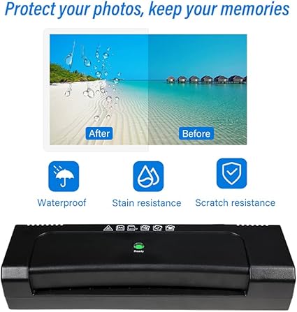 Laminator 9-inch Thermal Laminator with Laminating Sheets 10pcs, with Paper Cutter and Corner Rounder,with 2-Min Faster Preheat,Mini Personal Lamination Machine withr for Teacher Home