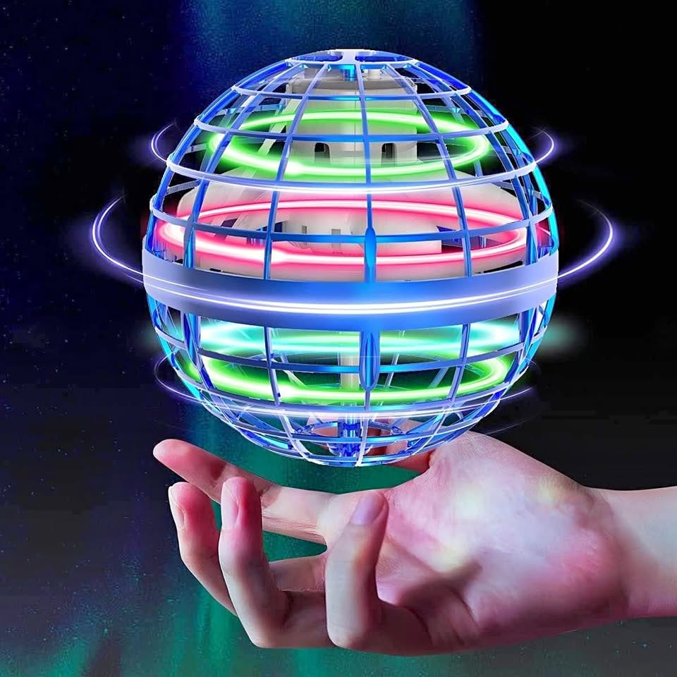 飞行球玩具 翱翔悬浮指尖陀螺 手控迷你无人机 宇宙地球仪 旋转 儿童成人户外飞行玩具 生日礼物 酷炫好物 适合6-10岁男孩女孩 品牌：Tikduck