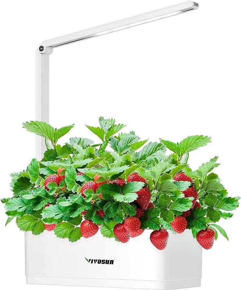 VIVOSUN Hydroponics Growing System Indoor Herb Smart Garden Starter Kit with LED Grow Light