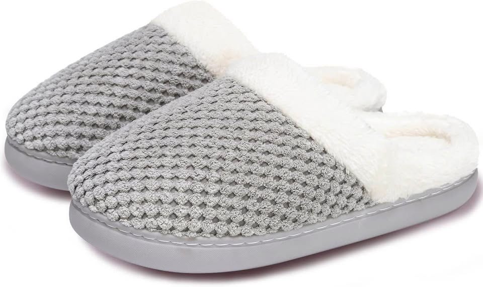 Home Slippers with Non-slip Rubber Sole