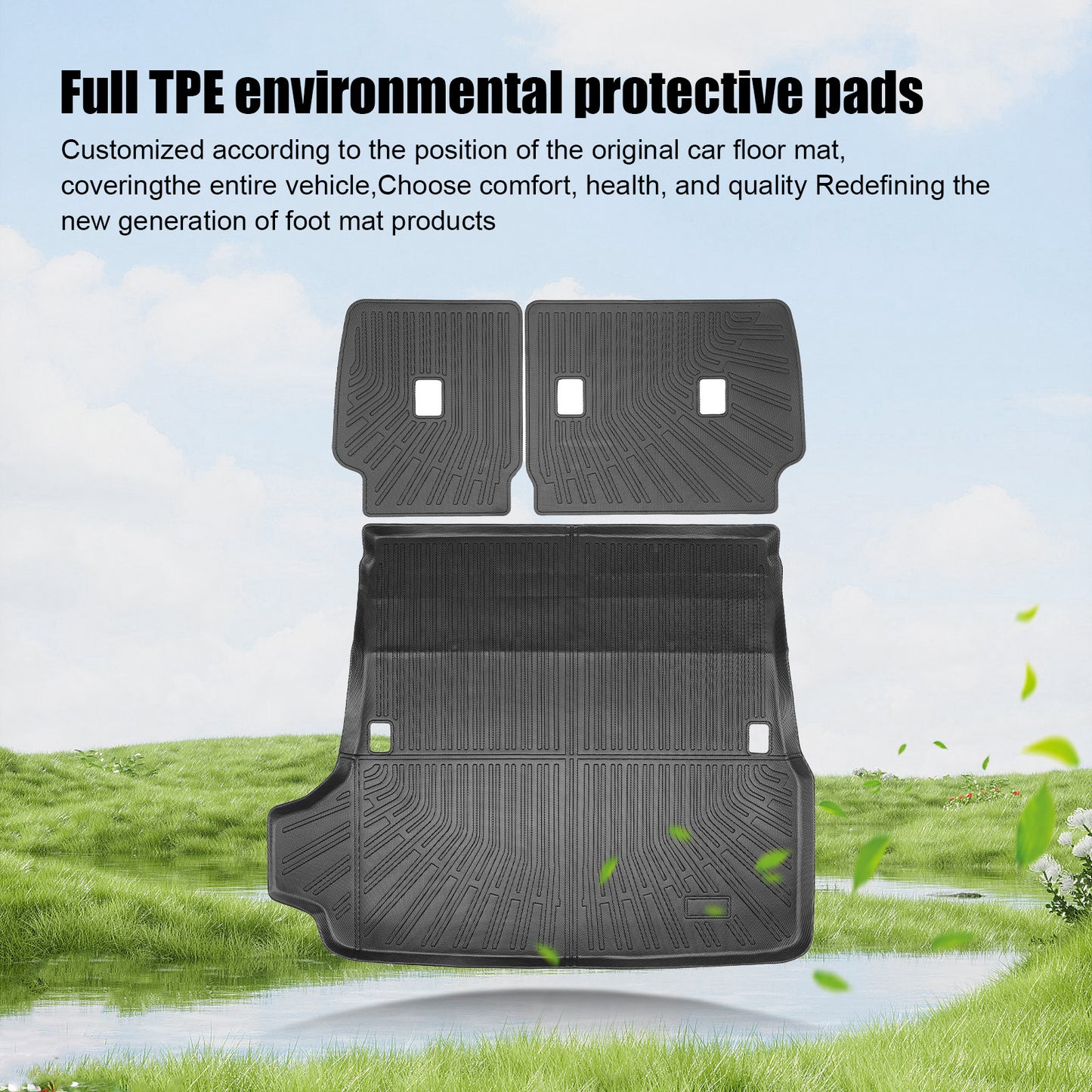 🔥 2025-2026 Toyota 4Runner Custom TPE Floor Mats & Trunk Mat Set 🚙