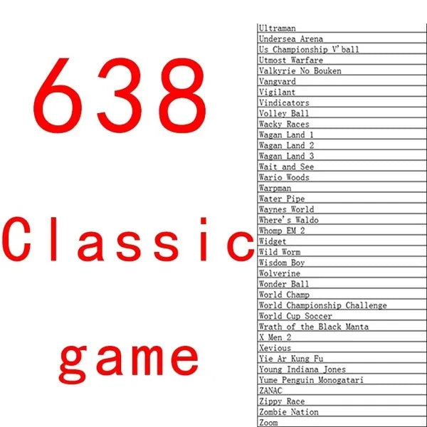Wireless Retro 638 Games Mini Vintage Retro TV Game Console Built-in 38/638 Games Av line