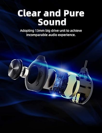 Wired Earphones in-Ear Earbud Headphones with Microphone, Bluedio Li Pro Noise Isolating Headphones Volume Control for PC Laptop with 7.1 Channel Sound Card Driver for All 3.5mm Interface Devices