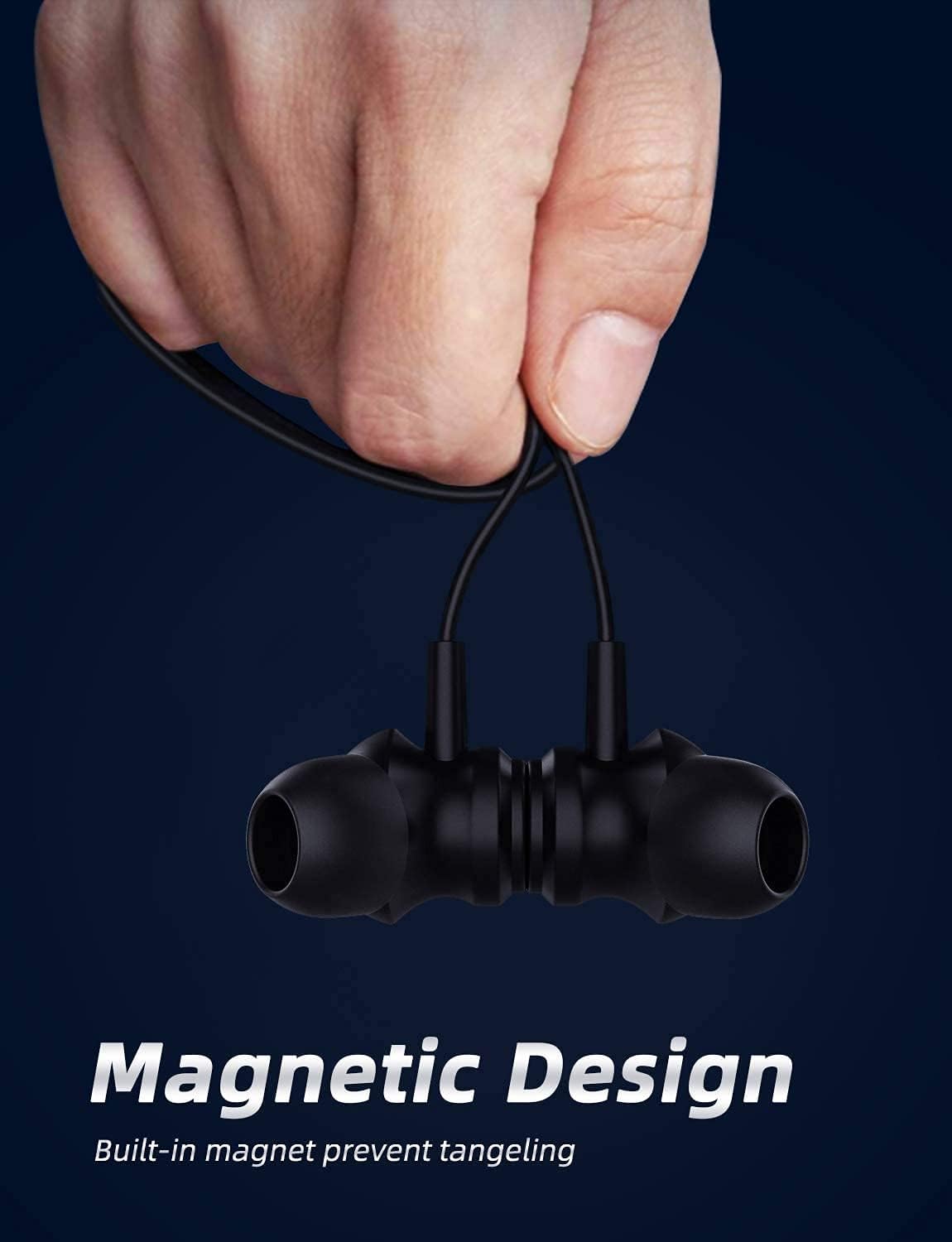 Wired Earphones in-Ear Earbud Headphones with Microphone, Bluedio Li Pro Noise Isolating Headphones Volume Control for PC Laptop with 7.1 Channel Sound Card Driver for All 3.5mm Interface Devices