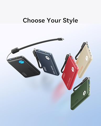 开箱特价 - INIU 移动电源，超薄 45W PD 快充 10000mAh 便携式充电器，USB-C 输入/输出电池组，适用于 iPhone 17/16、三星 S25/S24、iPad 等小型旅行移动电源，军绿色，大学专用