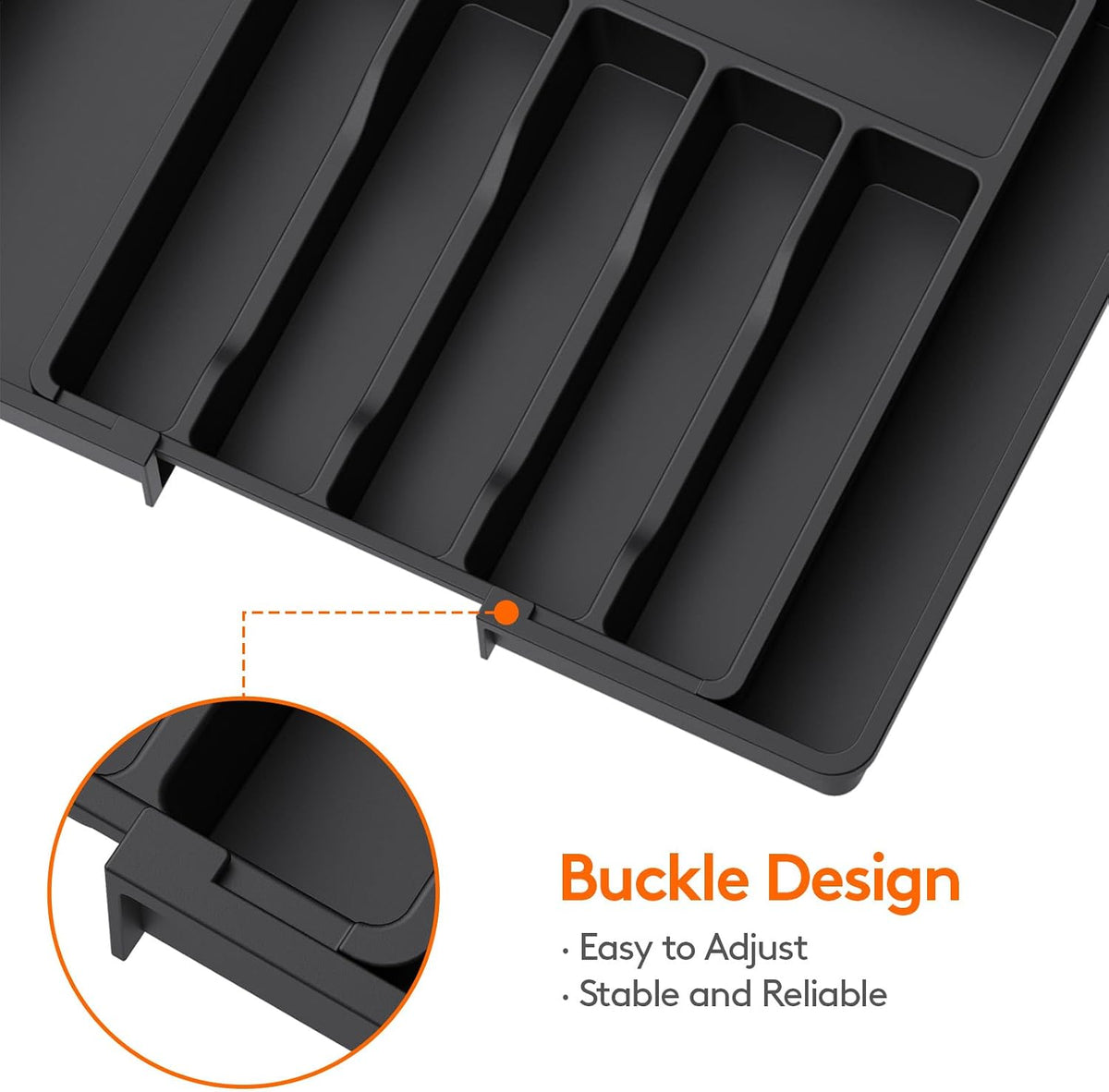 Extra Large Silverware Drawer Organizer, Expandable Utensil Tray