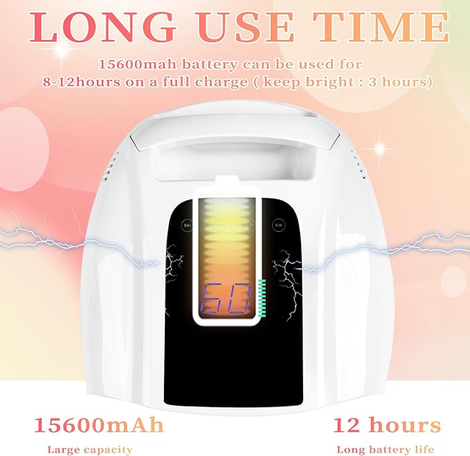 96W Rechargeable UV LED Nail Lamp, Portable Cordless UV Light for Nails with LCD Display Auto Sensor, 4 Timer Setting and Smart Sensor Nail Dryer,Nail Cure Light with Removable Bottom