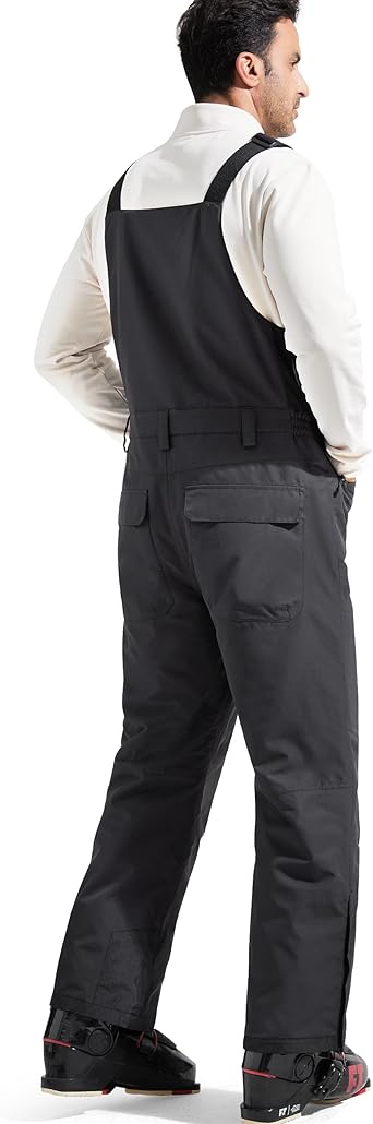 FREE SOLDIER Men's Insulated Waterproof Snow Bibs Ski Overalls