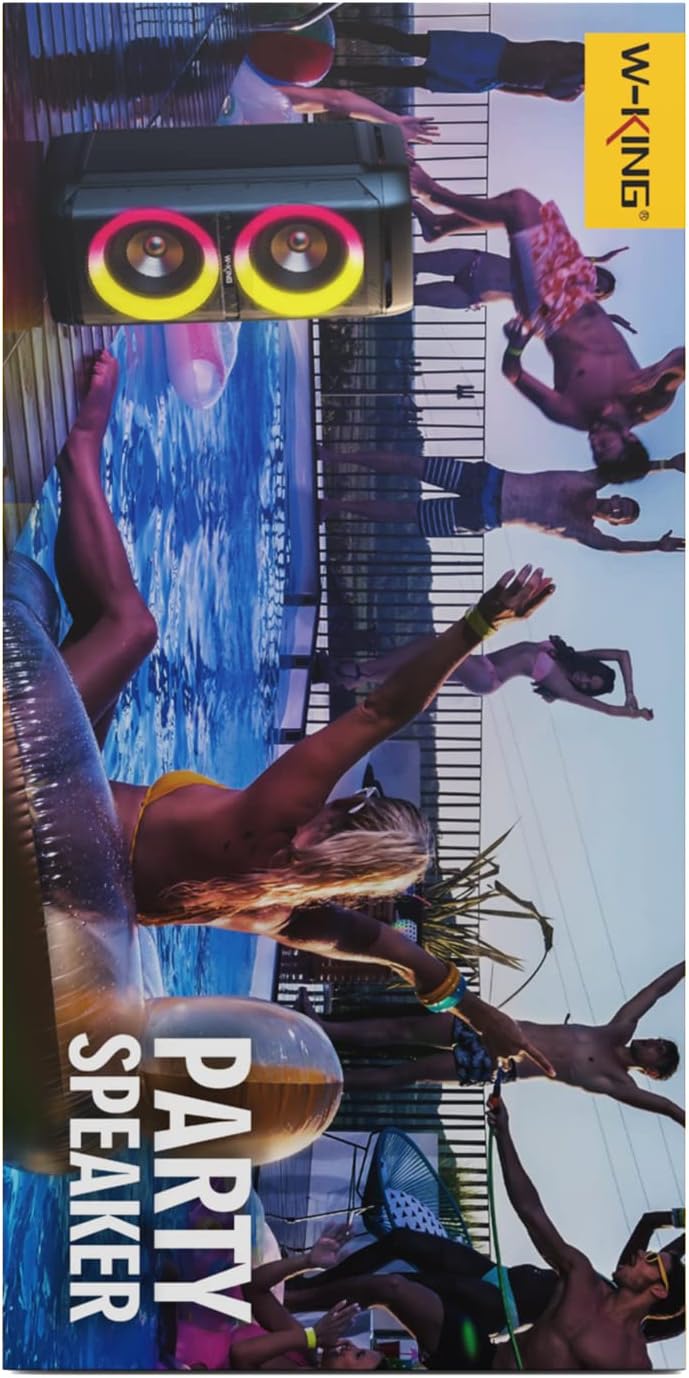 240W Peak Speakers Bluetooth Wireless Loud, T11, 115dB Deep Bass, Large Haut Parleur Bluetooth Party Box,Portable Boombox,IPX6 Waterproof Party Outdoor Speakers, RGB Lights, 24H, MIC & Guitar in, TF, AUX