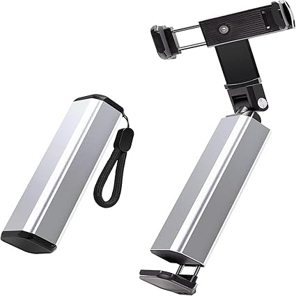 Airplane Phone Holder Mount - Portable Foldable Travel Essentials with 360 Degree Rotation Cell Phone Stand for Desk,Bed,Plane Travel, Treadmill