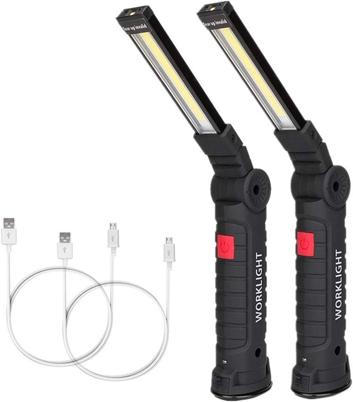 LED Work Light Rechargeable, OTYTY Portable Work Lights with Magnetic Base, 5 Modes, Hanging Hook and Water-Resistant Magnetic LED Light for Car Repair, Emergency Use (3 Pack)