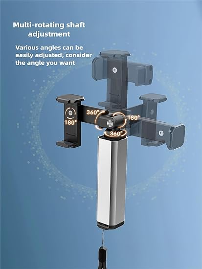 Airplane Phone Holder Mount - Portable Foldable Travel Essentials with 360 Degree Rotation Cell Phone Stand for Desk,Bed,Plane Travel, Treadmill