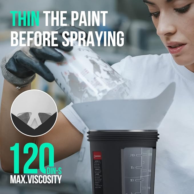 Litheli 20V Brushless Cordless Paint Sprayer, 200W High Performance HVLP Spray Gun with 1000ml/min Flow Rate, 3.12lbs Lightweight Power Painter with 2.0Ah Battery & 4 Nozzles for Walls, Fences, Decks