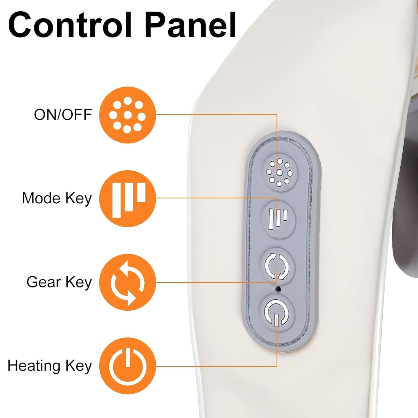 Neck Massager with Heat, Shiatsu Deep Tissue Kneading with 6D Massage Nodes