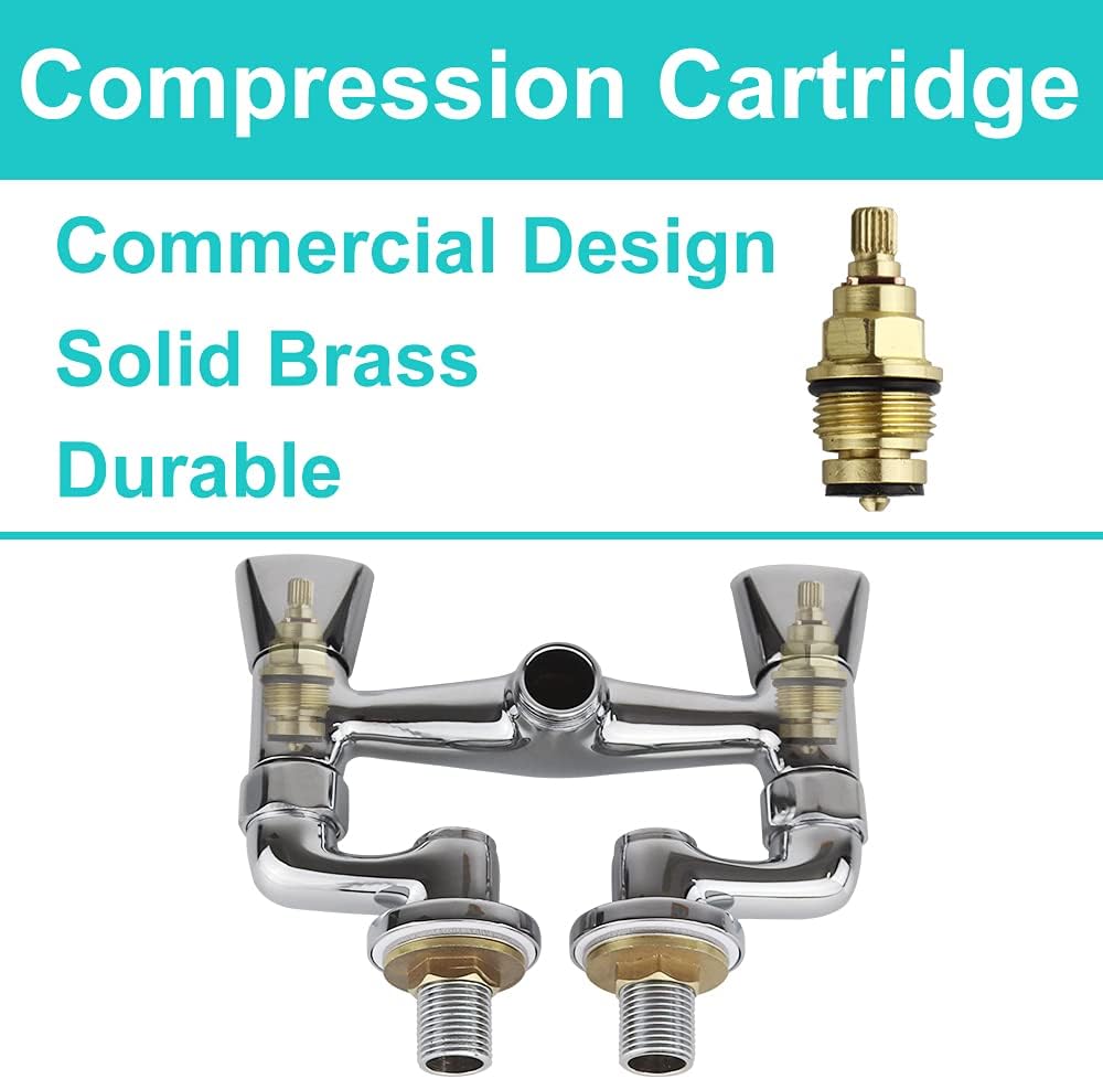 Commercial Kitchen Faucet Wall Mount with Pre-Rinse Sprayer 26" Height Wall Mount Kitchen Sink Faucet 4 to 8 Inch Center with Coiled Spring Pull Down Spray & 12" Add-on Swing Spout Faucet