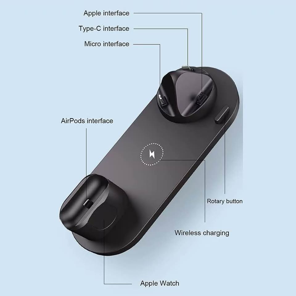 6-in-1 Wireless Charging Station for Multiple Devices