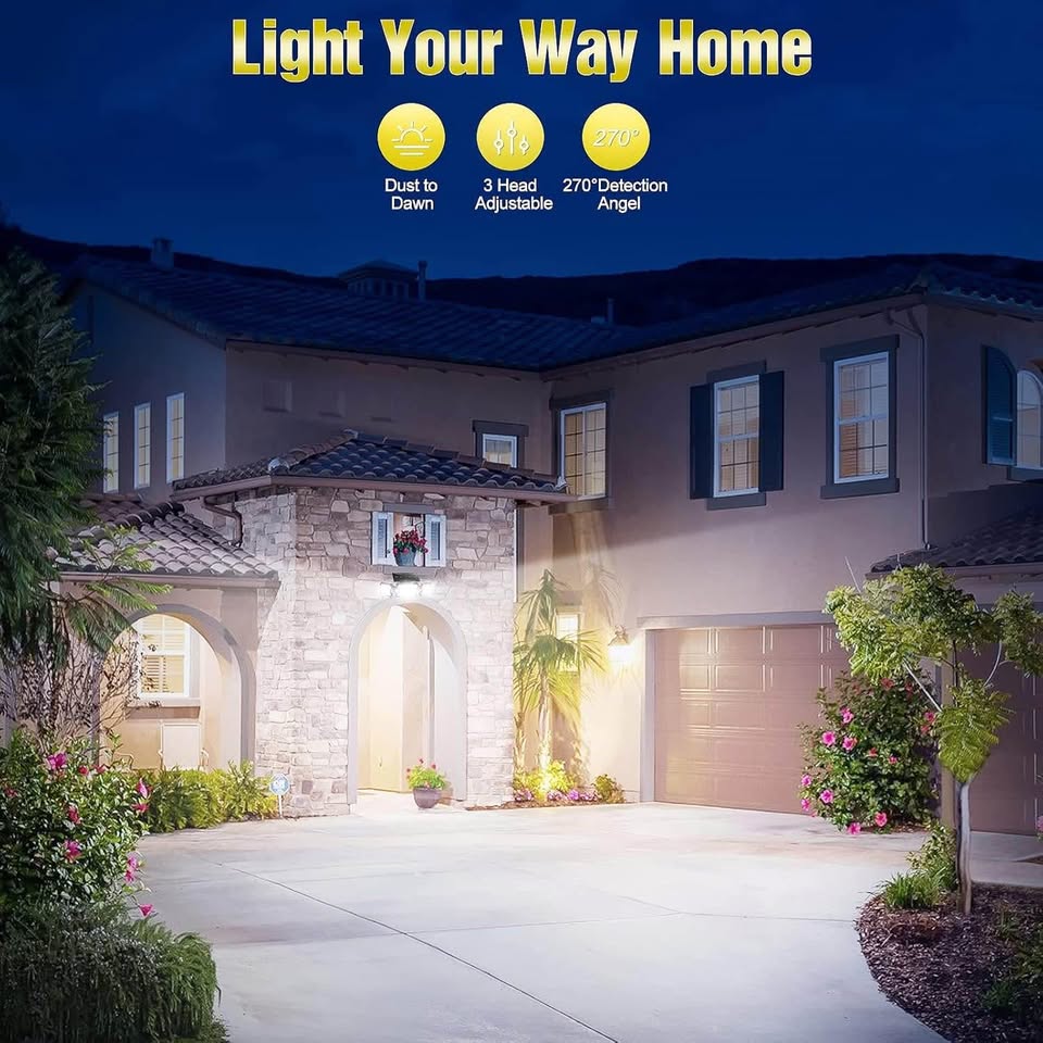 Solar Outdoor Lights with 2 Motion Sensor - 180° Wide Angle Detect Area, 305 LED Dusk to Dawn Outdoo