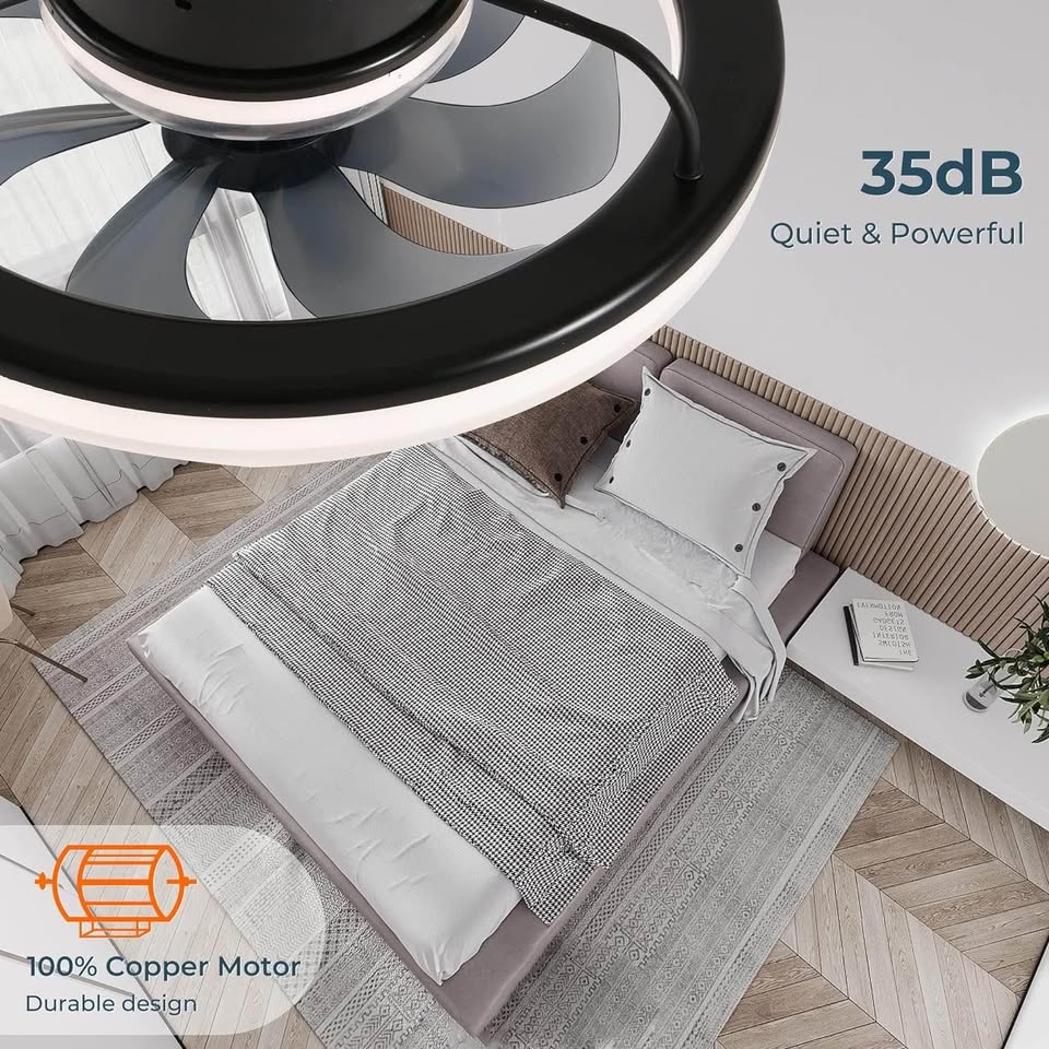Voice Control, Compatible with Alexa, Google & Siri smart Ceiling Fans with Lights, 20''