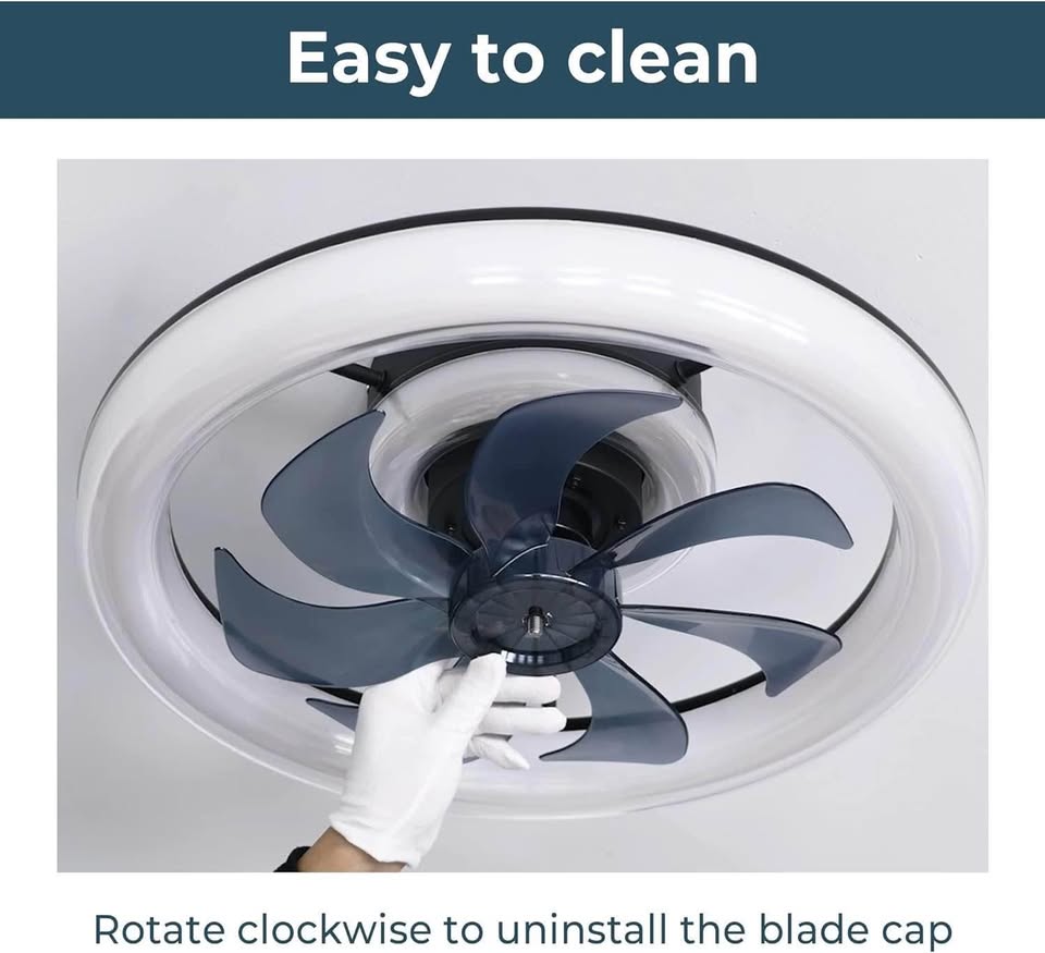 Voice Control, Compatible with Alexa, Google & Siri smart Ceiling Fans with Lights, 20''