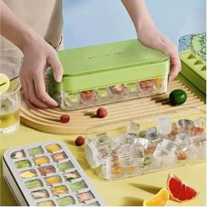 Multi Layer Ice Cube Trays with Storage Bin
