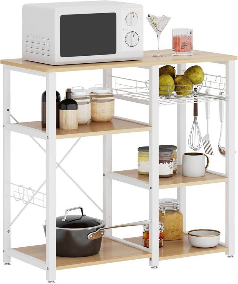 soges 3-Tier Kitchen Baker's Rack Utility Microwave Oven Stand Storage Cart