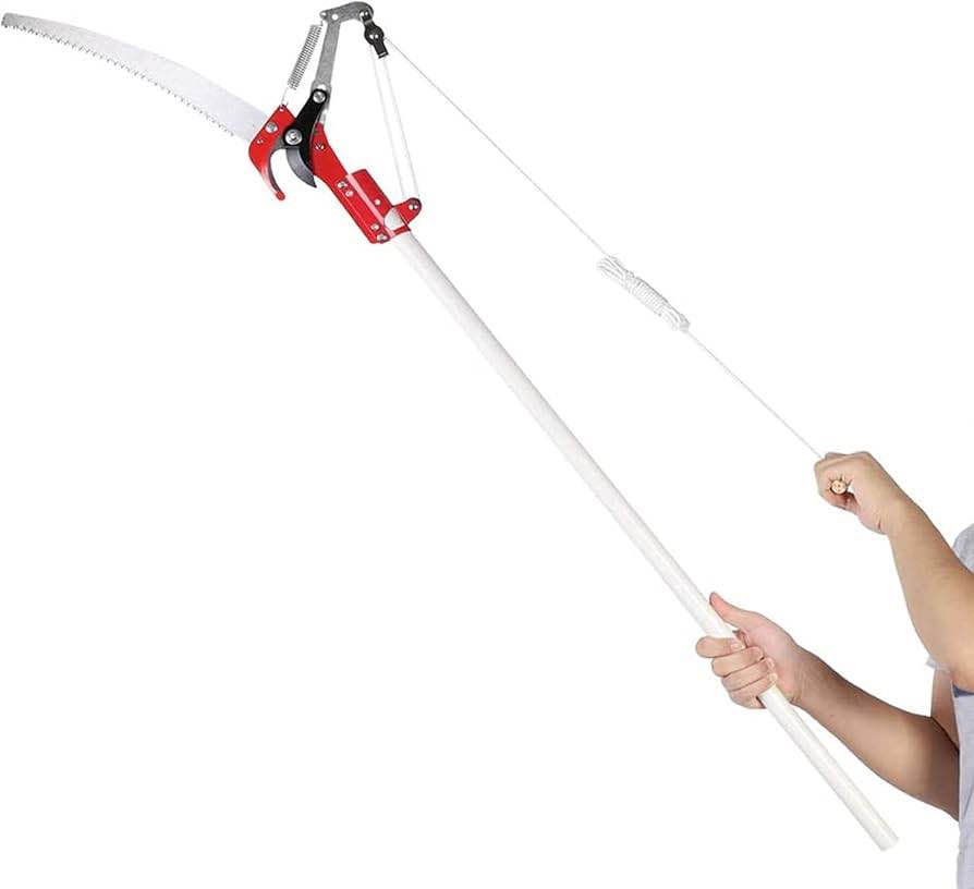 High Branch Tree Pruner with Saw Blade and Clipper