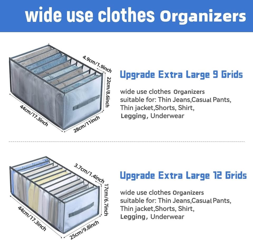 XJJX Closet Organizers and Storage, Clothes Organizers, Shirt Organizer Jean Organizer for Closet