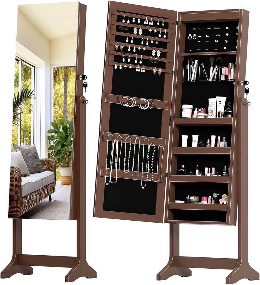 Brand new SogesPower Jewelry Storage Cabinet with Mirror, Jewelry Organizer Hanging, Full Length Mirror