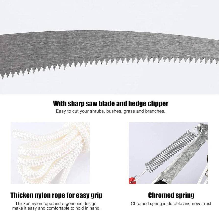 High Branch Tree Pruner with Saw Blade and Clipper