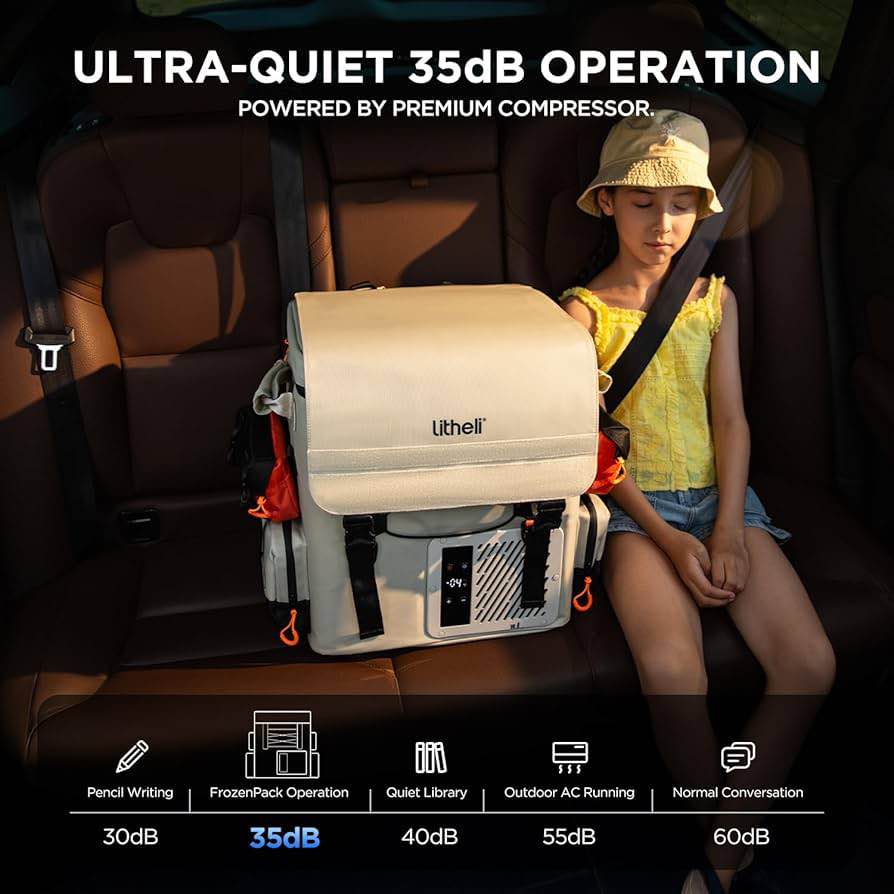 Brand new LiTHELi Frozen Pack 12V Car Refrigerator & Portable Electric Cooler, 20L/21QT with 1 U20 Battery