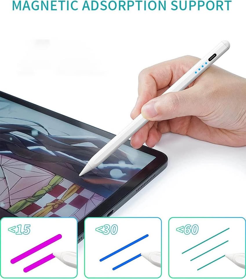 Stylus Pencil for iPad with Palm Rejection,No Bluetooth Required,Tilt Sensitivity,High Precision,Mag